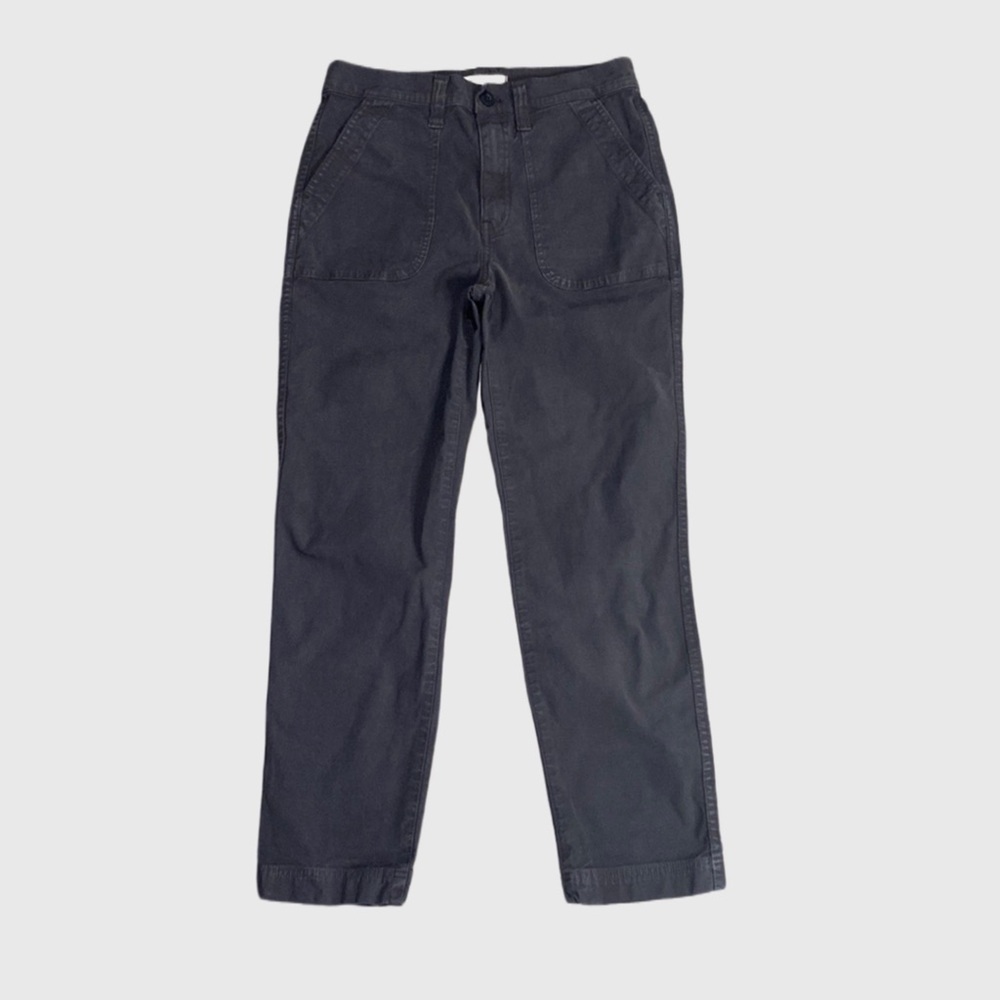 MADEWELL HIGH WAISTED TAPERED CARGO PANTS IN DARK GRAY WOMEN’S SIZE 26